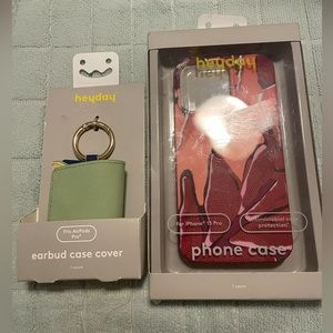 Heyday Earbuds Case Cover Air Pods Pro And Phone Case For iphone 13 Pro Bundle